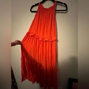 Bright rust maxi dress